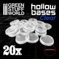 Socles en plastique transparents avec creux 32mm - Wargames Figurines AOS