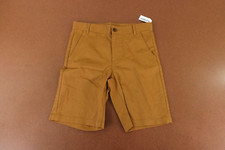 Old Navy Boys Size 14 Brown Flat Front Pocketd Chino Shorts New