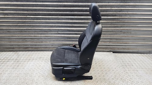 SKODA OCTAVIA SEAT COMPLETE FRONT LEFT PASSENGER SIDE IN BLACK MK3 2013 - 2017 - Picture 11 of 14