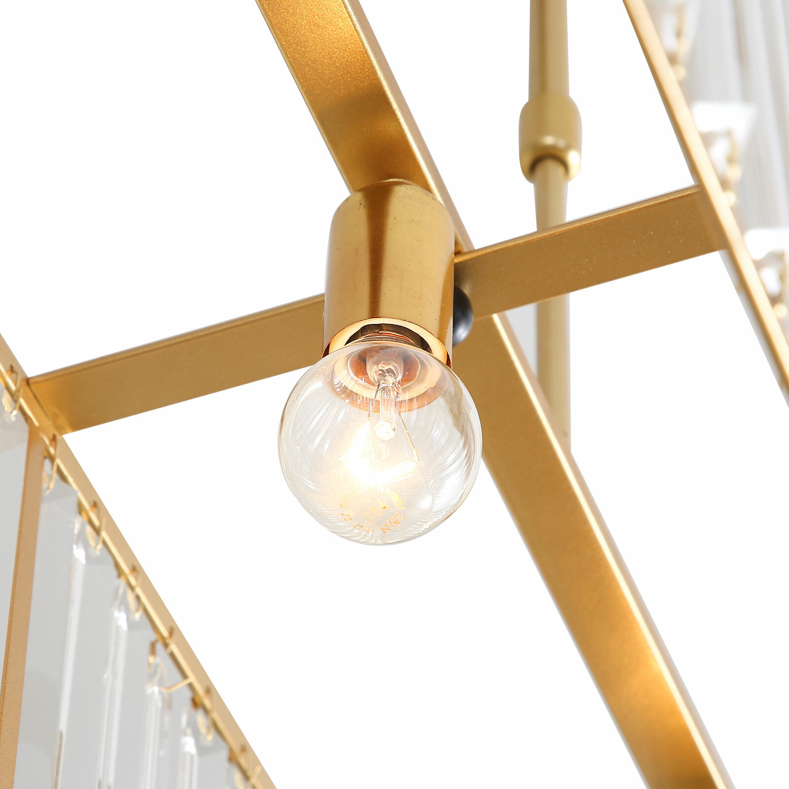 Modern Rectangular Crystal Chandelier Rectangle Pendant Light Fixture