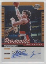 2020 Contenders Optic Perennial Orange Prizm 20/25 Arvydas Sabonis Auto HOF 1u6