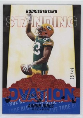 2021 Panini Rookies & Stars Standing Ovation True Blue 5/49 Aaron Jones g2u