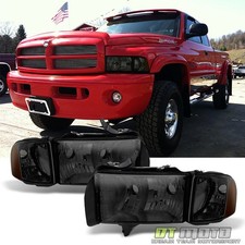 Smoked 1999-2002 Dodge Ram 1500 2500 3500 Sport Headlights Corner Signal Lamps