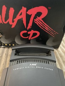Atari Jaguar Console CD System Attachment Only Black Rare with Box- not tested