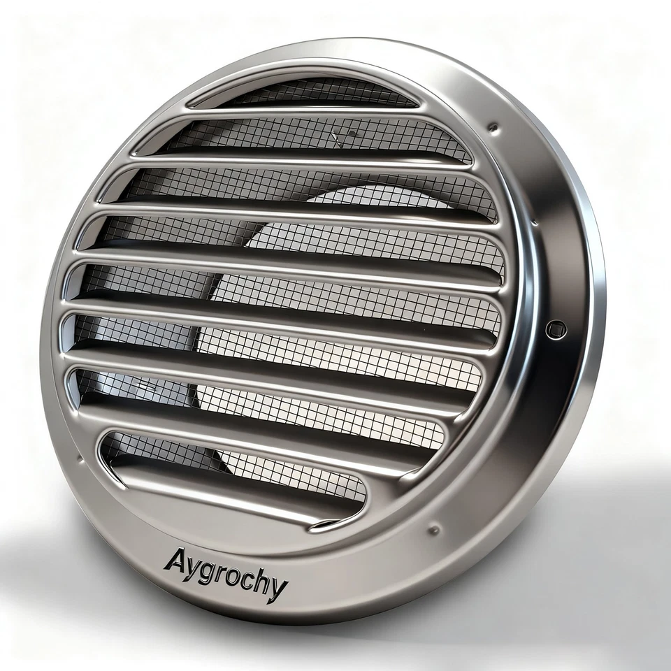 Aygrochy Edelstahl Lüftungsgitter Ablufthaube Wetterschutzgitter Lamellengitter