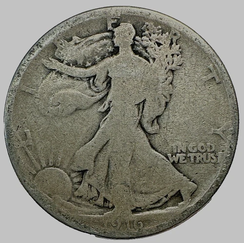 Photo of a 1916-P Walking Liberty Half Dollar from an eBay listing that sold on Jul 19, 2026