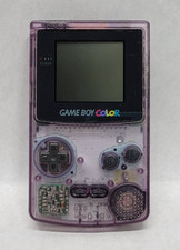 Nintendo Game Boy Color Atomic Purple CGB-001 w/ Battery Cover & New Lens Cover