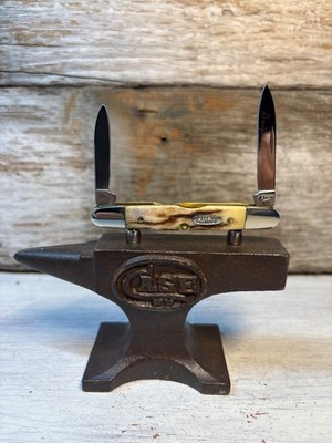 Vintage Case XX 05263 SSP 1997 Eisenhower Etched Blade Stag Pocket Pen Knife