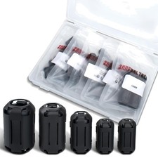 50 Stück Ferrit Ring Kern Set, Schwarzer Clip-on Ferrit Kern für Schnüre 20 S...