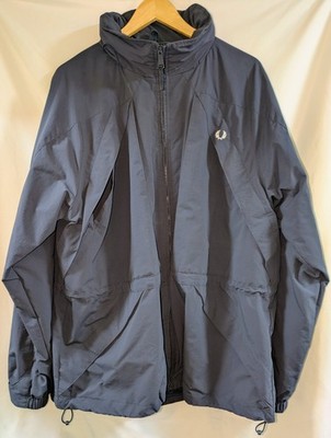 Fred Perry J5518 Hooded Parka Jacket Navy XL/XXL 24.5'' PTP
