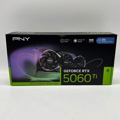 New PNY GeForce RTX 5060 Ti 8GB GDDR7 Graphics Card VCG5060T8TFXXPBW1-O