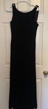 Vintage DAVE  JOHNNY Black Velvet Gown Med