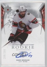 2021 Upper Deck Ultimate Collection Rookies 256/299 Egor Sokolov #184 Auto 12cy