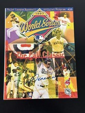 Livan Hernandez Signed Autographed 1997 World Series Program Florida Marlins