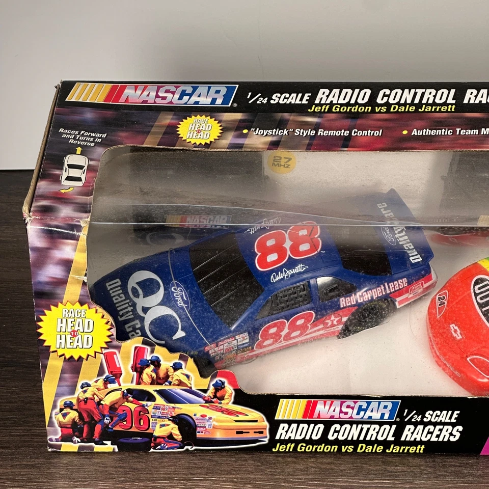 NASCAR 1997 Jeff Gordon #24 y Dale Jarrett #88 radio control 1/24 coche de radiocontrol ToyBiz Foto 2 de 4