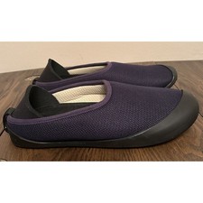 Mahabis Womens Navy Blue Black Round Toe Slip On Summer Slippers Size 38 / 7.5