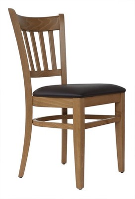 2er Set Esszimmerstühle T002   Massivholz Buche honig-eiche   Kunstlederpolster