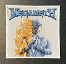 Megadeth - Megadeth WHITE Border Licensed Woven Patch SOLD OUT Direct New