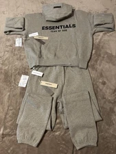 NEW Fear of God Essentials Cuffed Dark Oatmeal Bundle Size XXS 100% Authentic✅
