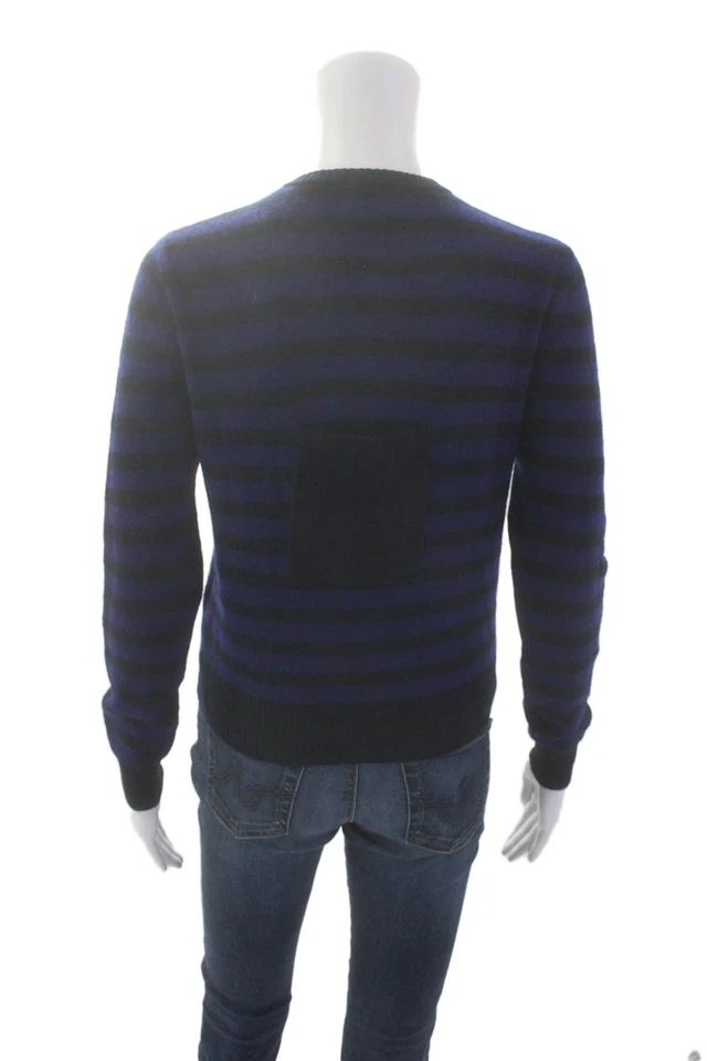 Band Of Outsiders Women's Round Neck Long Sleeves Cardigan Striped Size 0 - Image 3 of 4