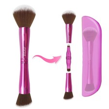 4 in 1 Makeup Brush Set Travel Holder Case Double Sided Silicon Portable