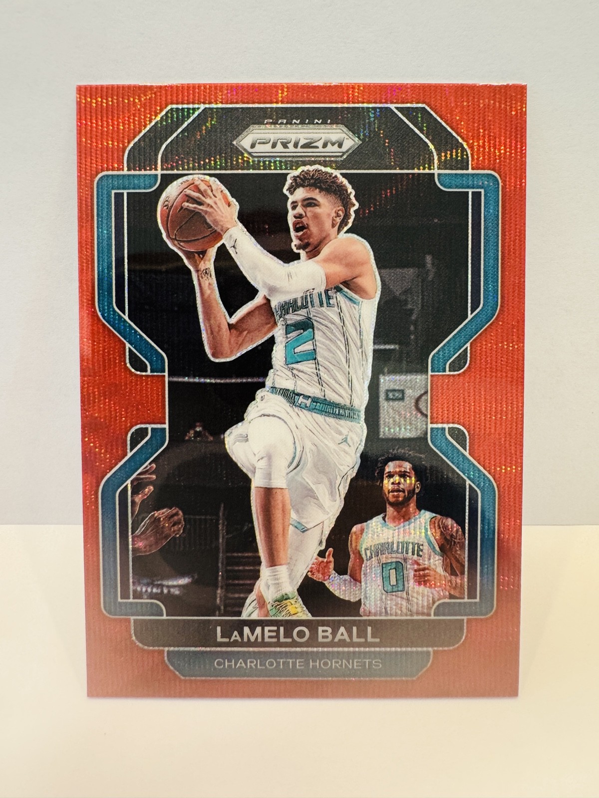 LAMELO BALL 2021-22 Panini Prizm #185 Ruby Wave Prizm
