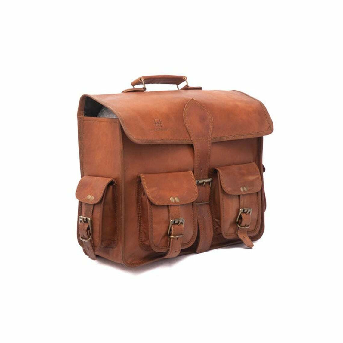Sacoche de selle moto étanche en cuir avec double compartiment renforcé - 3