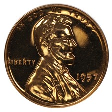 1957 Gem Proof Lincoln Wheat Cent Brilliant Us Coin 1957 Gem Proof Lincoln Wheat Cent Brilliant Us Coin