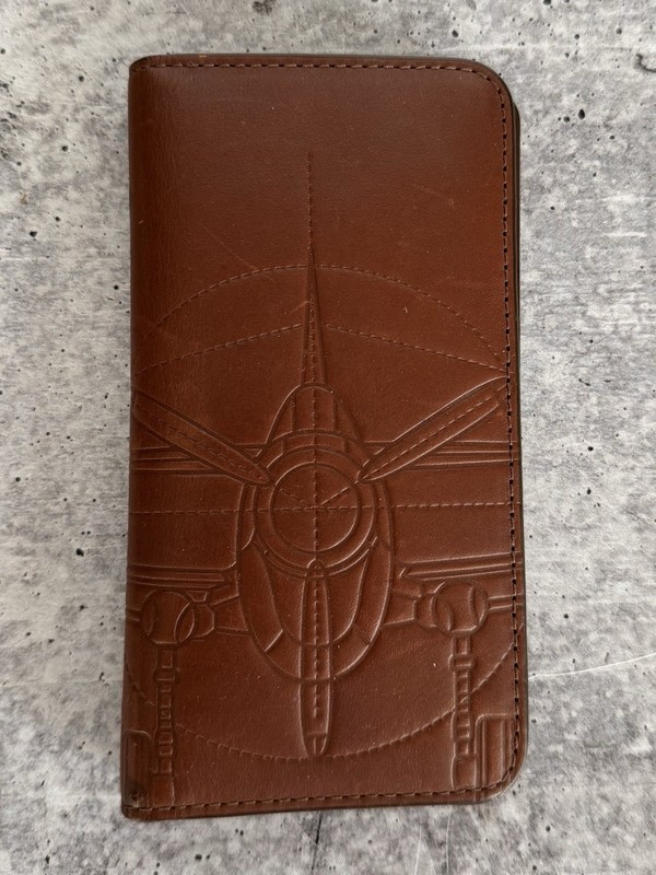 Fossil Leather Travel USA Passport Holder Wallet Credit Card ID Organizer Brown