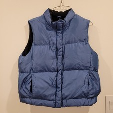 Gap Y2K Down Filled Puffer Vest Blue Size L