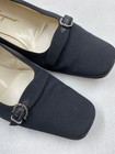 Salvatore Ferragamo Black Canvas Square Toe Pumps W 9.5 — photo 5