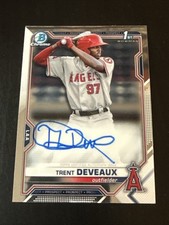 2021 Bowman Chrome Trent Deveaux 1st Bowman Auto #CPA-TD Baseball Angels
