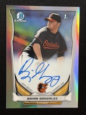 2014 Topps Bowman Chrome Baseball RC Auto 1st Card BCA-BGO Brian Gonzalez