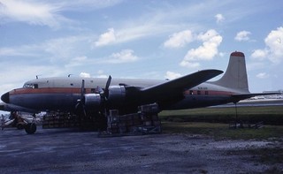 Ex Aeromexico Douglas DC 4 old colors XA JIF 1968 Kodachrome 35mm slide