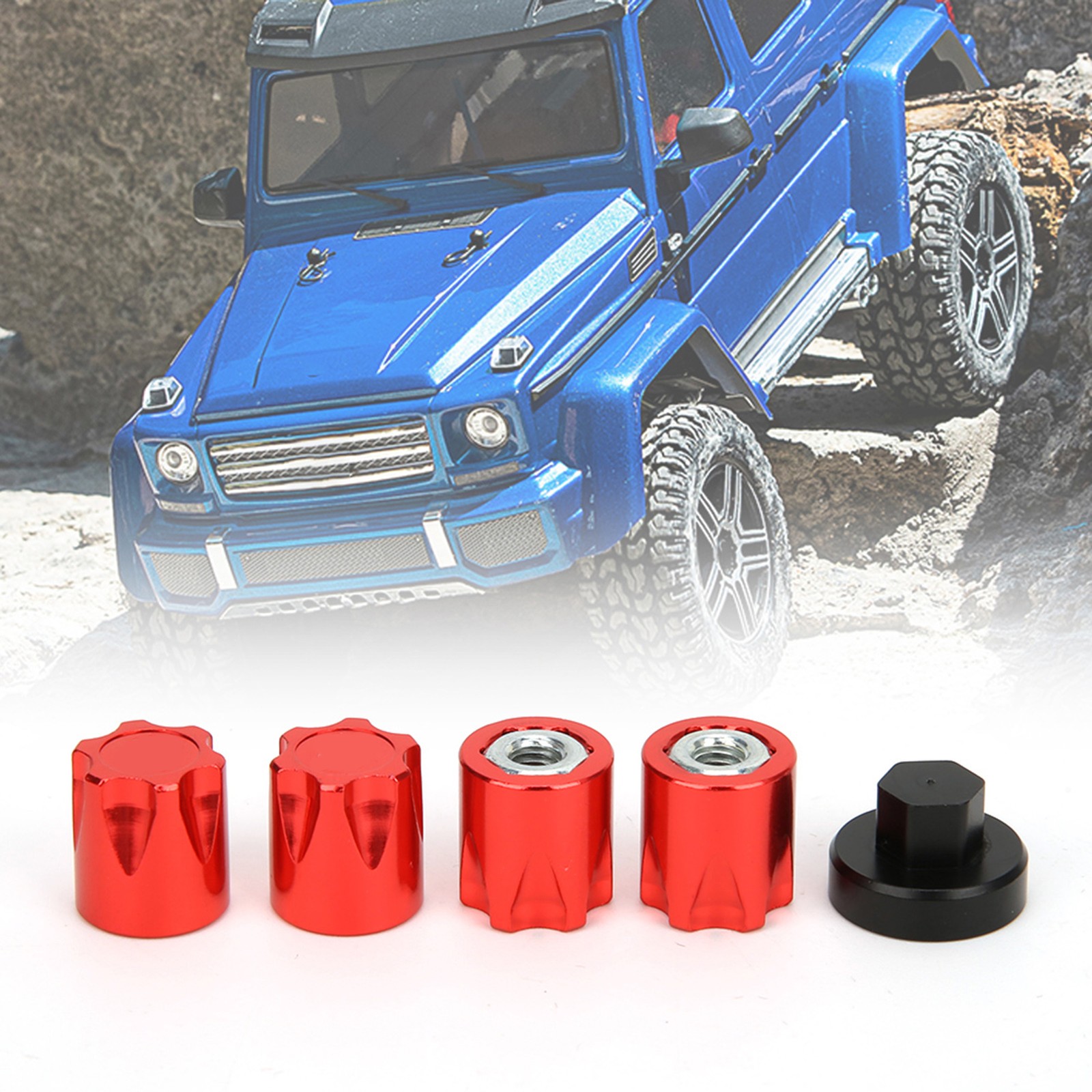 4pcs Aluminum Alloy RC Wheel Rim Center Cap Upgrade Accessory For TRX4