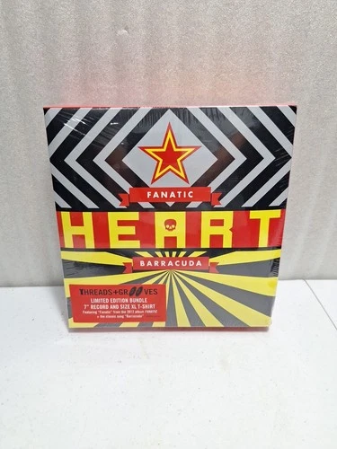 Sealed Heart Limited Edition 7" Vinyl Record Barracuda Fanatic  XL T-shirt NIB