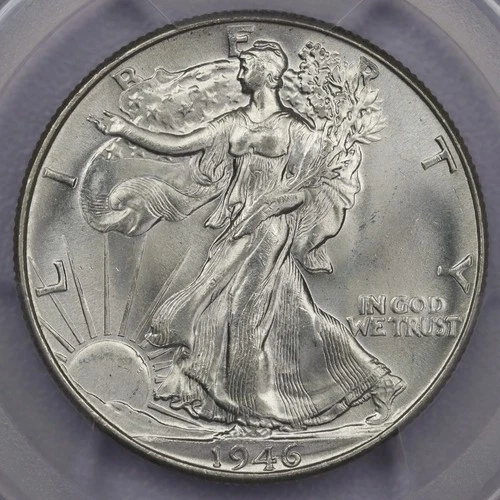 1946 50c Walking Liberty Half Dollar - PCGS MS 64