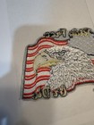 Large Ride Free or Die with American Bald Eagle & Wavy USA FLAG PATCH — photo 5