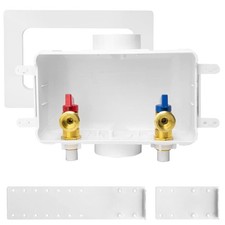 Washing Machine Outlet Box 1/2 Inch CPVC Inlet 3/4 Inch MHT Center Drain Hub