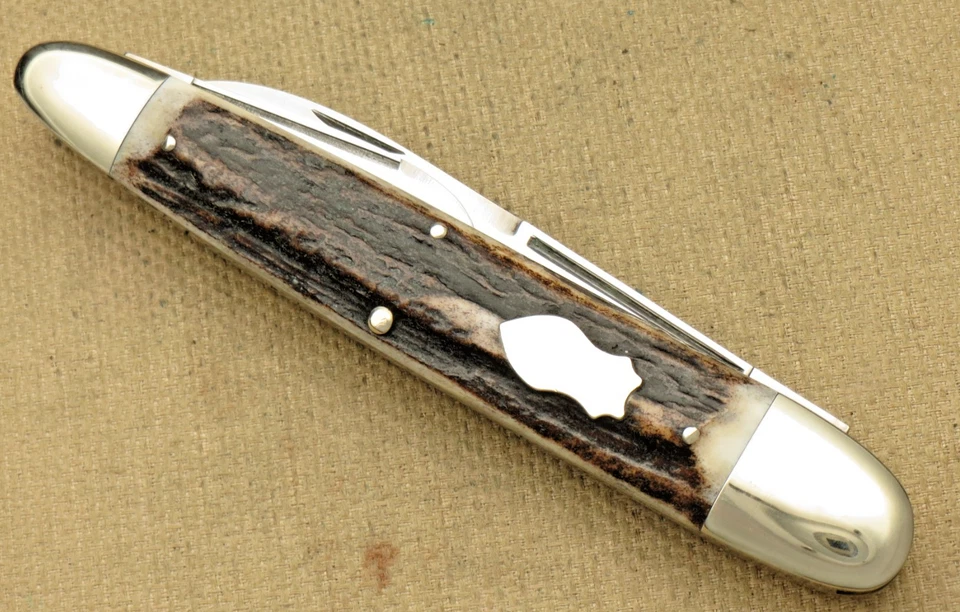 WADE & BUTCHER - 1990’s Era Solingen - Jumbo Anglo Saxon Whittler Knife - Stag - Image 4 of 4