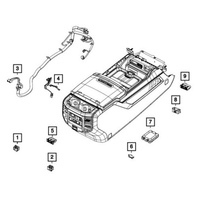 Ram 68397098AE Front Audio Auxiliary Jack
