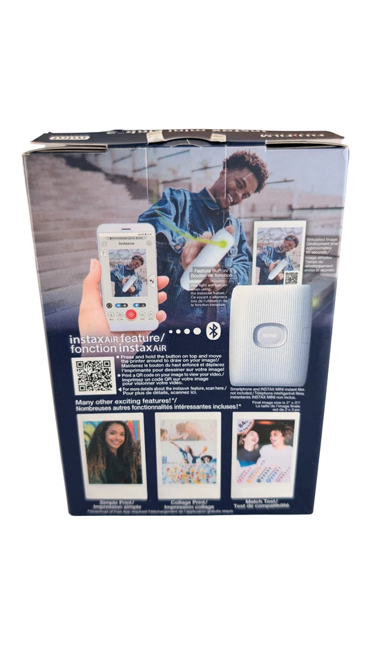 Fujifilm Instax Mini Link 2 Smartphone Printer Clay White Bluetooth 2x3 Prints - Image 4 of 4