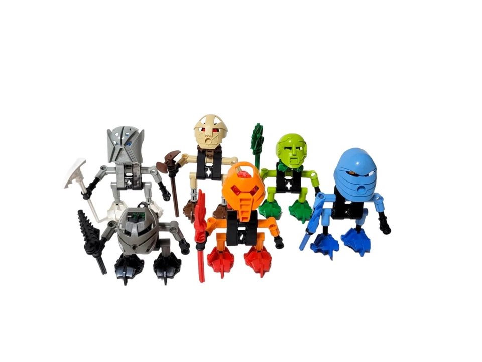 LEGO Bionicle Lot Turaga 2001 All 6 Village Elders of Mata Nui With Box - Image 2 of 4