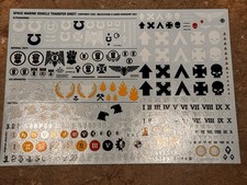Warhammer 40K - Space Marines - Primaris Vehicle Transfer Sheets