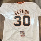 Orlando Cepeda Signed San Francisco Giants #30 Baseball Jersey JSA Authentic
