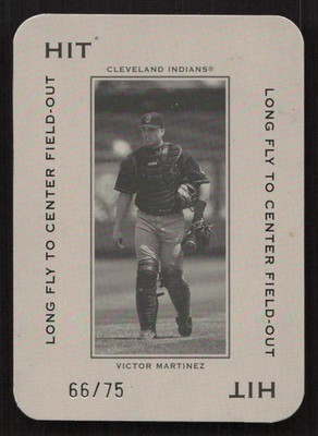 2005 Donruss Throwback Threads Victor Martinez Polo Grounds HIT Long Fly #/75