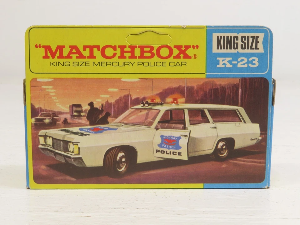 Lesney K-23 Vintage Matchbox King Sized Mercury Police Car Boxed 12092 - Image 3 of 4