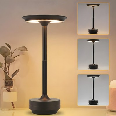 LED Akku Touch Tisch-Lampe Flaschen-Leuchte UFO Deko-Licht Dimmbar USB