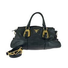 Prada Bn1903 Leather 2Way Bag Women Black One Size