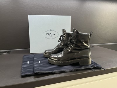 Original Prada Ankle Boots, schwarz, Gr. 38